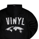 Μακρυμάνικο φούτερ με κουκούλα Vinyl art clothing - 54230-01 - globe popover μαύρο