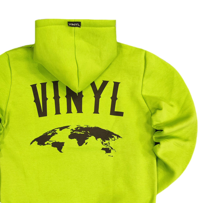 Vinyl art clothing - 54230-20-W - globe popover hoodie - green