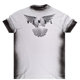 Ανδρική κοντομάνικη μπλούζα Vinyl art clothing - 55470-02 - vintage inspired oversize fit λευκό
