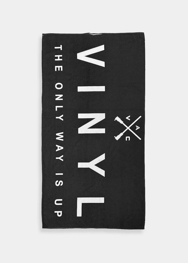 Πετσέτα θαλάσσης Vinyl Art Clothing - 55689-01 - beach towel centerline logo μαύρο