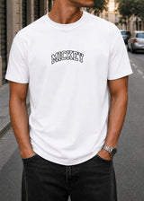 GUG CLOTHING Ανδρική κοντομάνικη μπλούζα λευκή Digital Art Design Z-1091-white