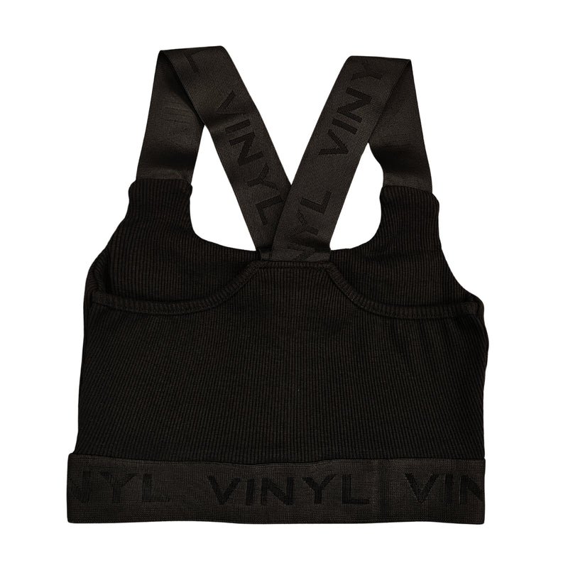 Γυναικείο μπουστάκι Vinyl art clothing - 57412-01 - rip bra top μαύρο
