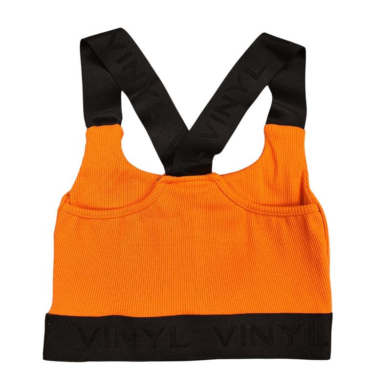 Γυναικείο μπουστάκι Vinyl art clothing - 57412-27 - rip bra top πορτοκαλί