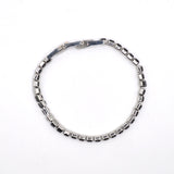 Gang - GNG033 - high quality black gem stainless steel bracelet - silver