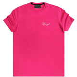 Κοντομάνικη μπλούζα Vinyl art clothing - 58240-36 - signature logo φούξια