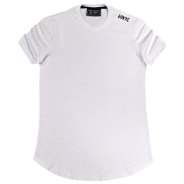 Ανδρική κοντομάνικη μπλούζα Vinyl art clothing - 58370-02 - small script logo λευκό