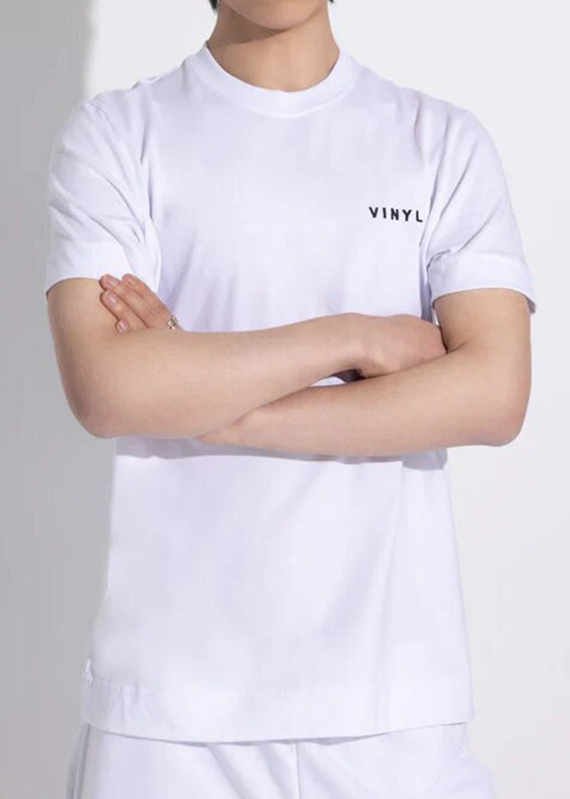 Αντρική κοντομάνικη μπλούζα - Vinyl Art Clothing - 59420-02 - needlecraft logo regular fit t-shirt λευκό