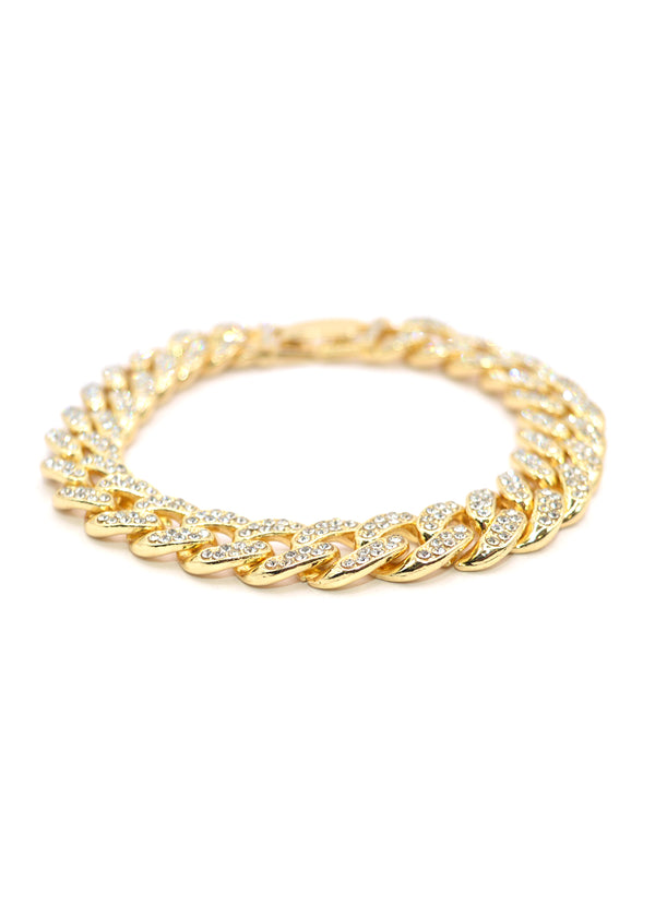 GUF - GUFA5 - high quality gold steel bracelet  with little gems - gold