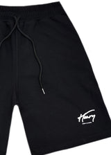 HENRY CLOTHING Ανδρική βερμούδα μαύρη 6-011-black