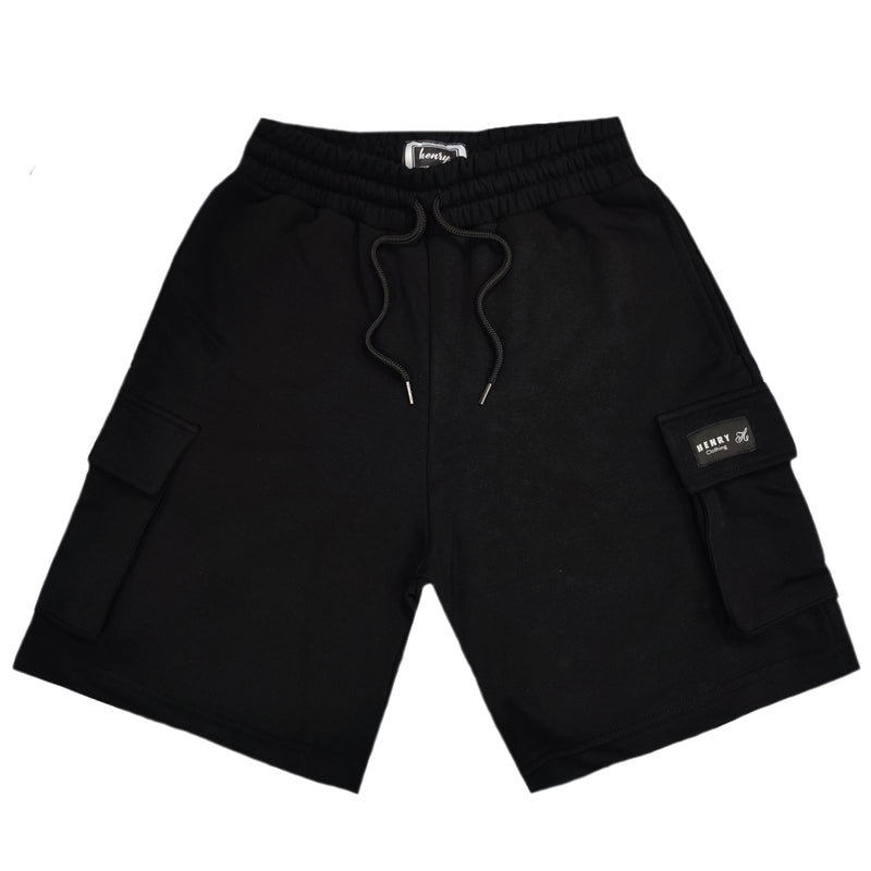 Ανδρική βερμούδα Henry Clothing - 6-050 - cargo shorts μαύρο
