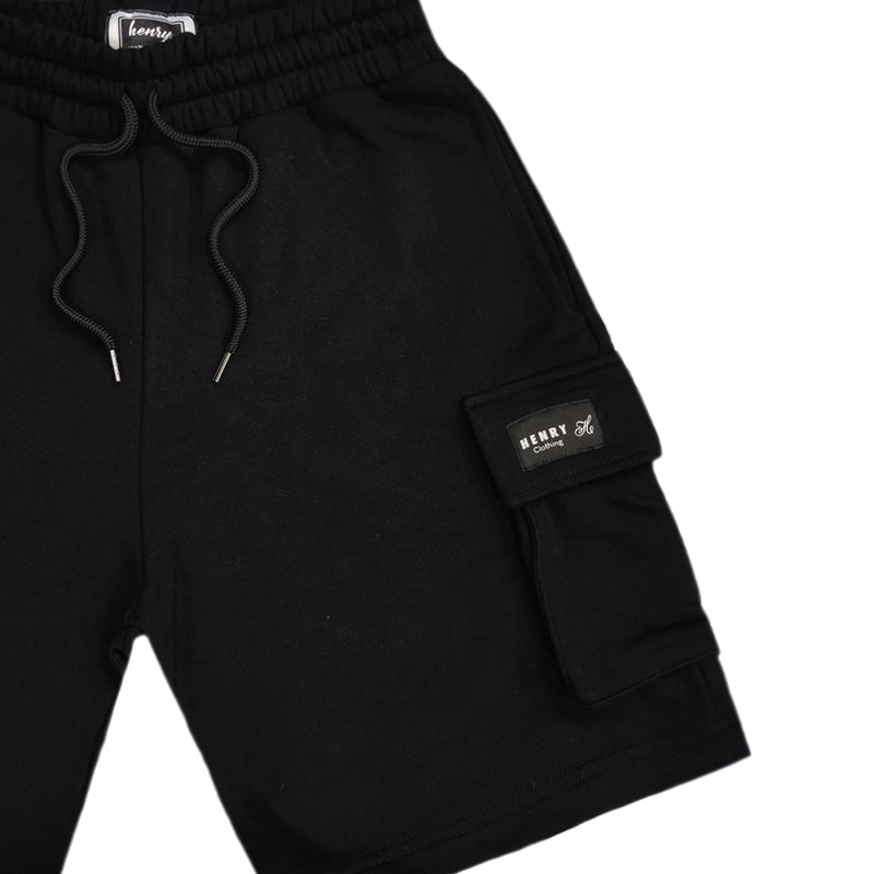 Ανδρική βερμούδα Henry Clothing - 6-050 - cargo shorts μαύρο