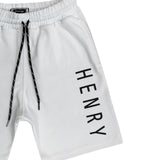 Henry clothing - 6-203 - logo shorts - white