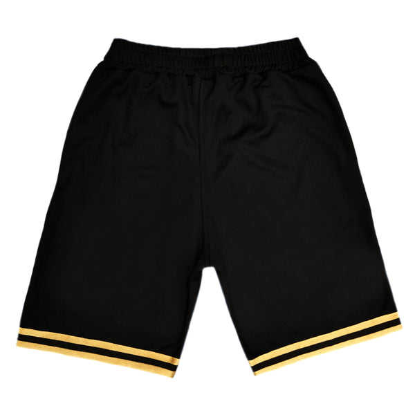Henry clothing - 6-209 - gold tape shorts - black