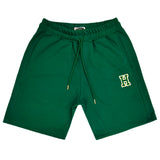 Henry clothing - 6-324 - h logo shorts - green
