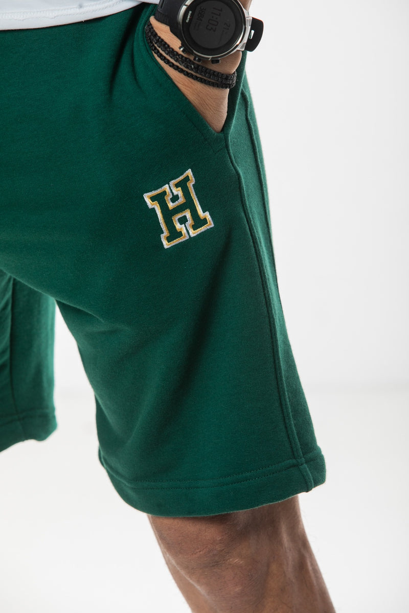 Henry clothing - 6-324 - h logo shorts - green