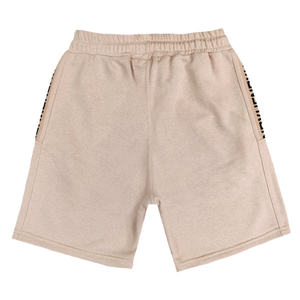 Henry clothing taped shorts - beige