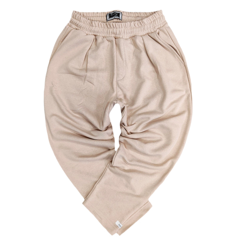 Henry clothing - 6-333 - cuff pants - beige