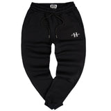 Henry clothing - 6-340 - caligraphy H logo sweatpants - black