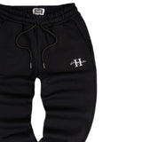 Henry clothing - 6-340 - caligraphy H logo sweatpants - black