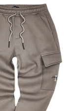 Henry clothing-6-343-calligraphy H logo cargo-brown