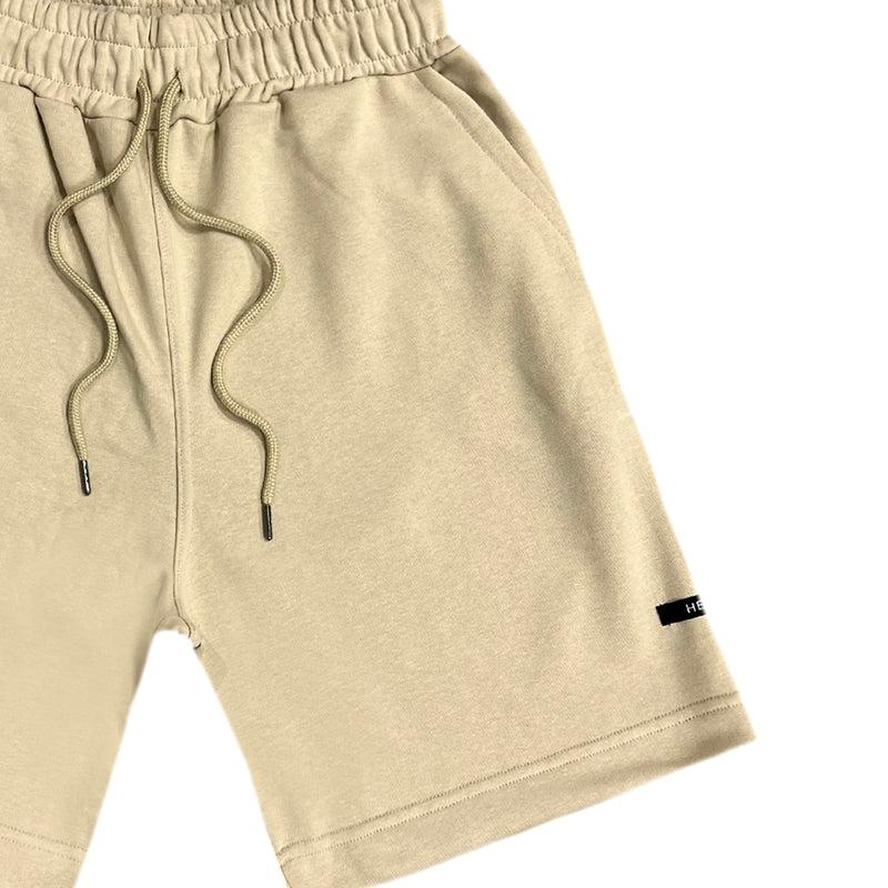 Βερμούδα Henry Clothing - 6-604 - logo shorts μπεζ