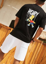 Ανδρική βερμούδα Henry Clothing-6-604-white relaxed fit shorts