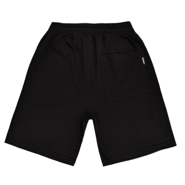Henry clothing - 6-607 - patch logo shorts - black