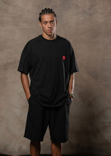 Ανδρική βερμούδα υφασμάτινη Henry Clothing-6-337-black