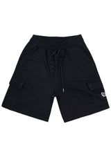 Ανδρική κάργκο βερμούδα φούτερ Henry Clothing - 6-700 - relaxed fit cargo shorts μαύρη