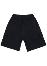 Ανδρική κάργκο βερμούδα φούτερ Henry Clothing - 6-700 - relaxed fit cargo shorts μαύρη