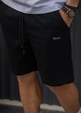 Ανδρική βερμούδα φούτερ Henry Clothing - 6-702 - relaxed fit shorts μαύρο