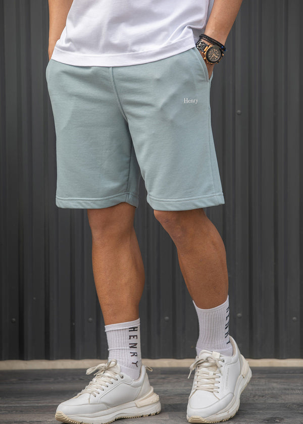 Ανδρική βερμούδα φούτερ Henry Clothing - 6-702 - relaxed fit shorts μέντα