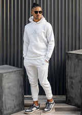 HENRY CLOTHING Ανδρική φόρμα Sighature logo - Λευκή 6-706