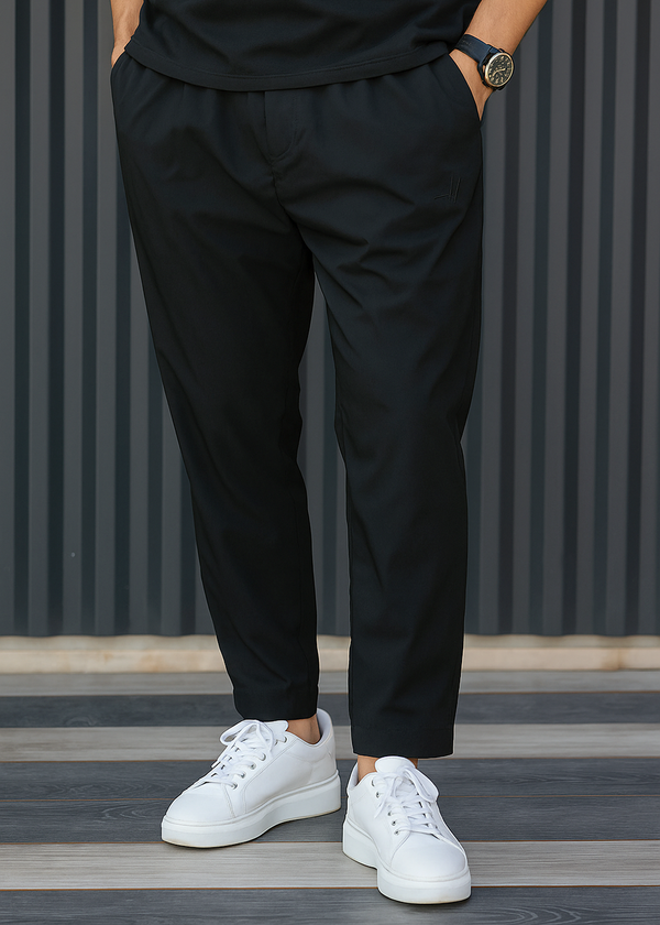 Ανδρικό υφασμάτινο παντελόνι Henry clothing - 6-713 - black