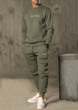 HENRY CLOTHING - Ανδρική φόρμα simple logo - Χακί 6-804