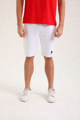 Ανδρική βερμούδα New World Polo - POLO-6003 - embroidered shorts λευκό