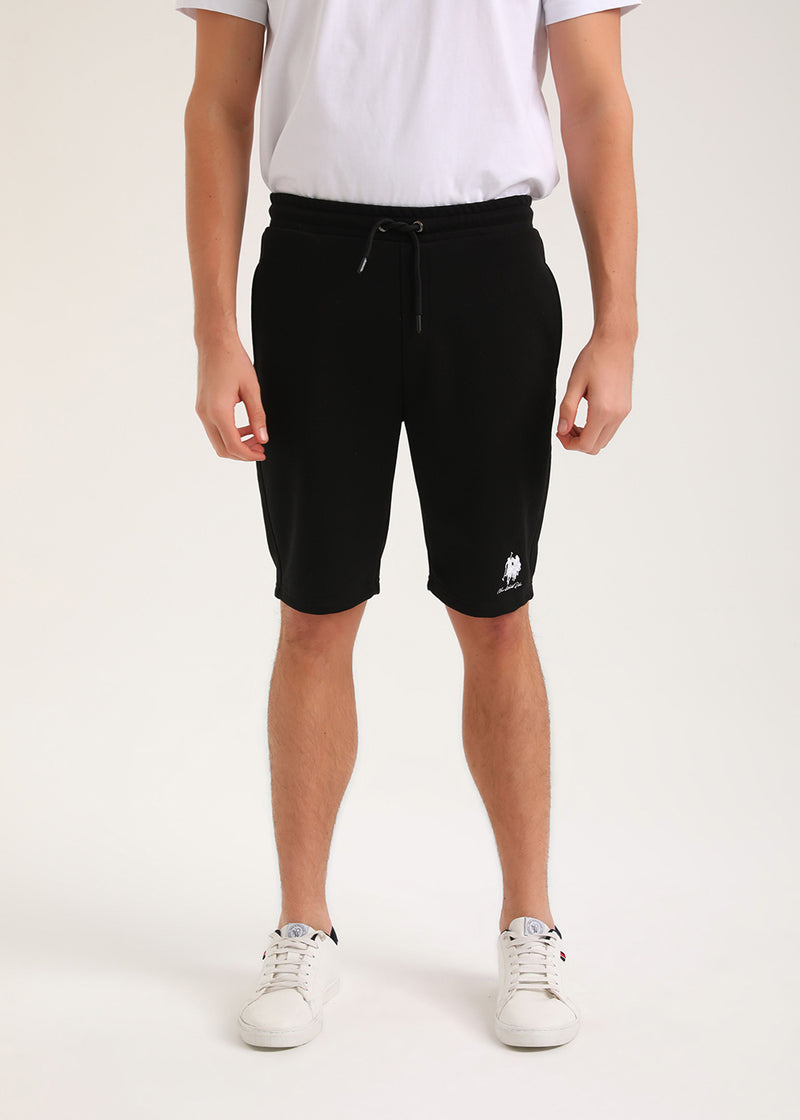 Ανδρική βερμούδα New World Polo - POLO-6003 - embroidered shorts μαύρο