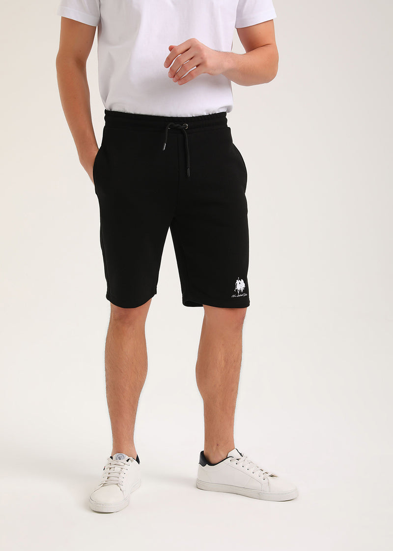 Ανδρική βερμούδα New World Polo - POLO-6003 - embroidered shorts μαύρο