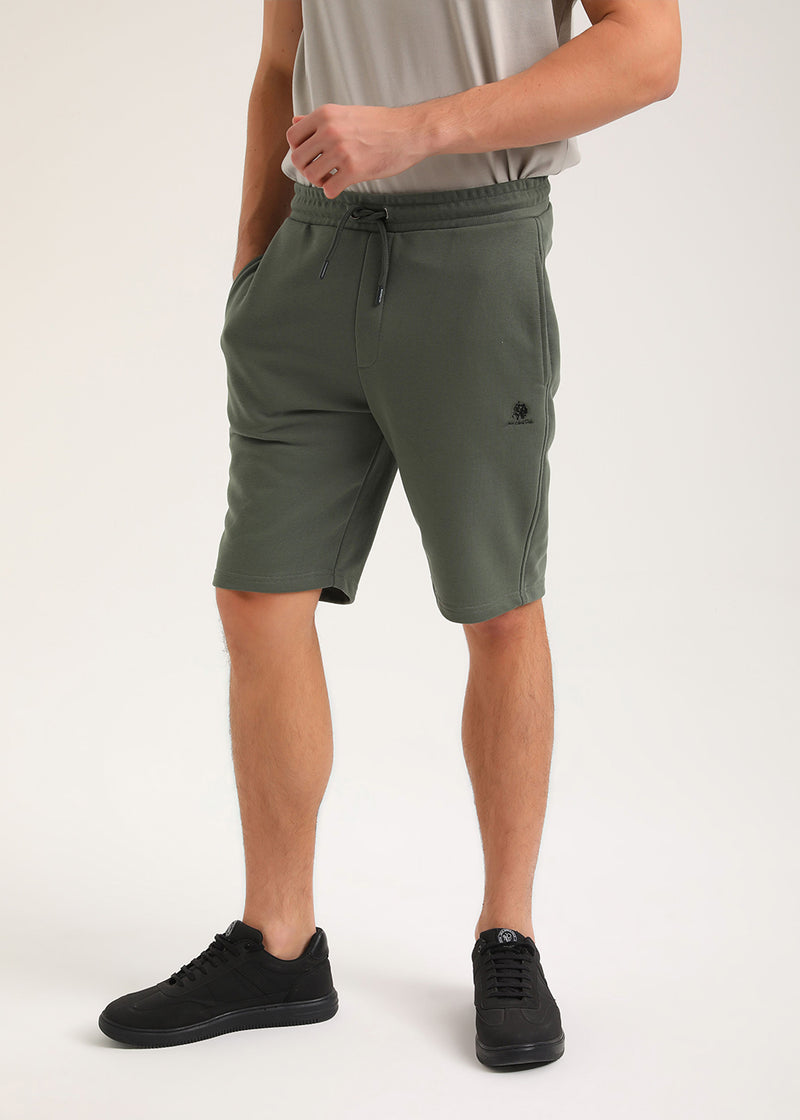 Ανδρική βερμούδα New World Polo - POLO-6005 - embroidered shorts πράσινο