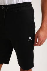 Ανδρική βερμούδα New World Polo - POLO-6005 - embroidered shorts μαύρο