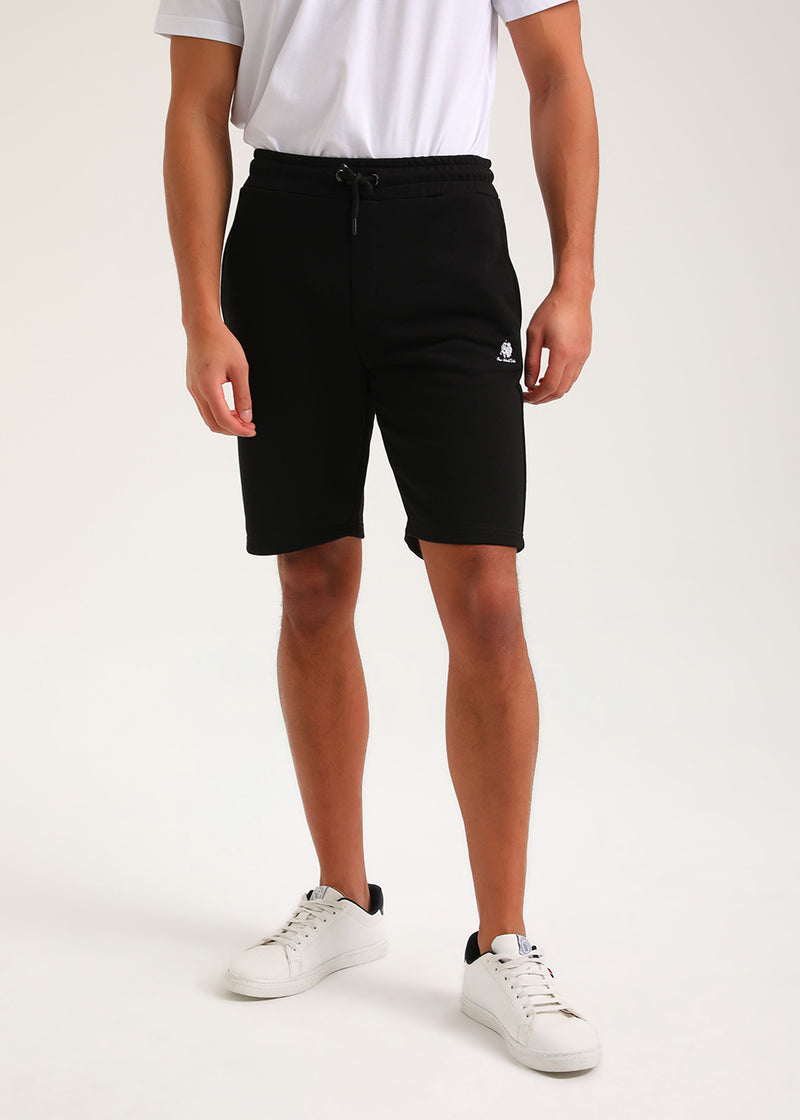 Ανδρική βερμούδα New World Polo - POLO-6005 - embroidered shorts μαύρο