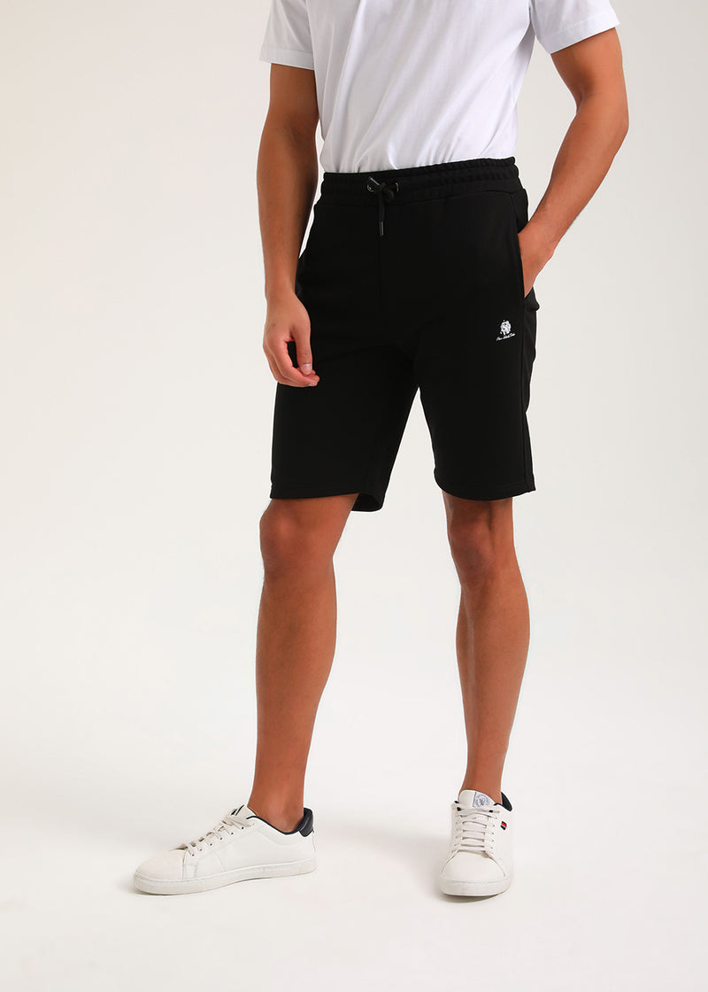 Ανδρική βερμούδα New World Polo - POLO-6005 - embroidered shorts μαύρο