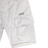 Cosi jeans 61-albero cargo shorts - white