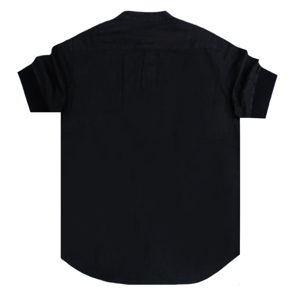 Cosi jeans 61-maorip - linen shirt - black