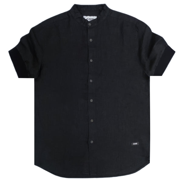 Cosi jeans 61-maorip - linen shirt - black