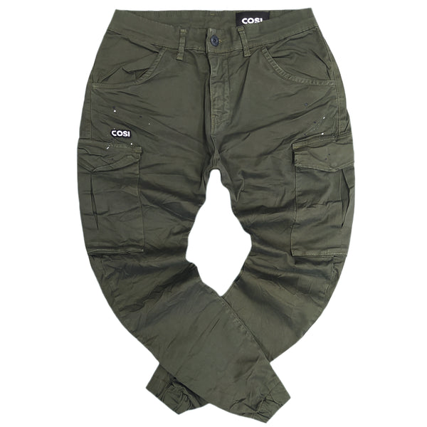 Cosi jeans - 61-galluzzo 9 - elasticated cargo - khaki