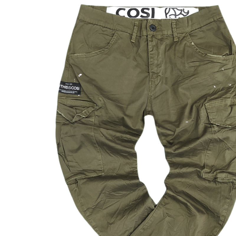 Cosi jeans - 61-orvieto - elasticated cargo - olive