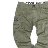 Cosi jeans - 61-orvieto - elasticated cargo - khaki