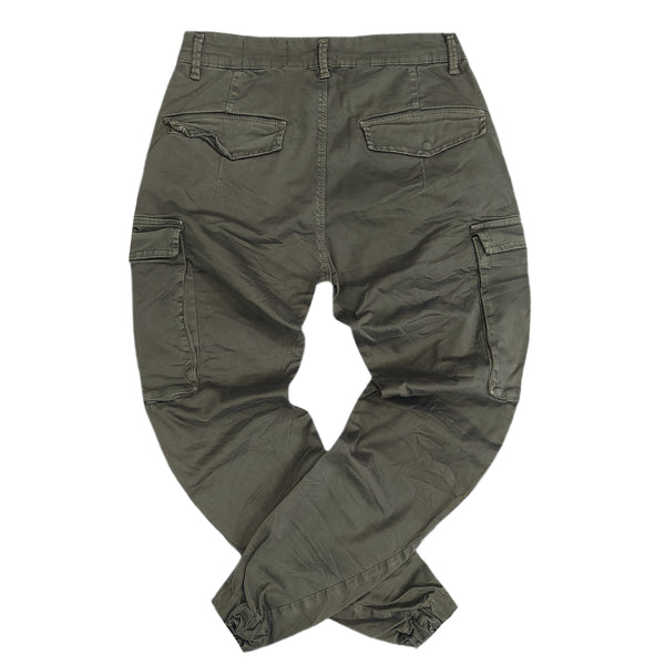 Cosi jeans - 61-galluzzo 9 - elasticated cargo - dark olive