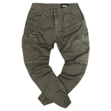 Cosi jeans - 61-galluzzo 9 - elasticated cargo - dark olive
